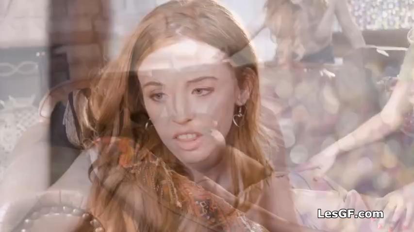 Interracial MILF Duo Enjoys Petite Redhead Threesome